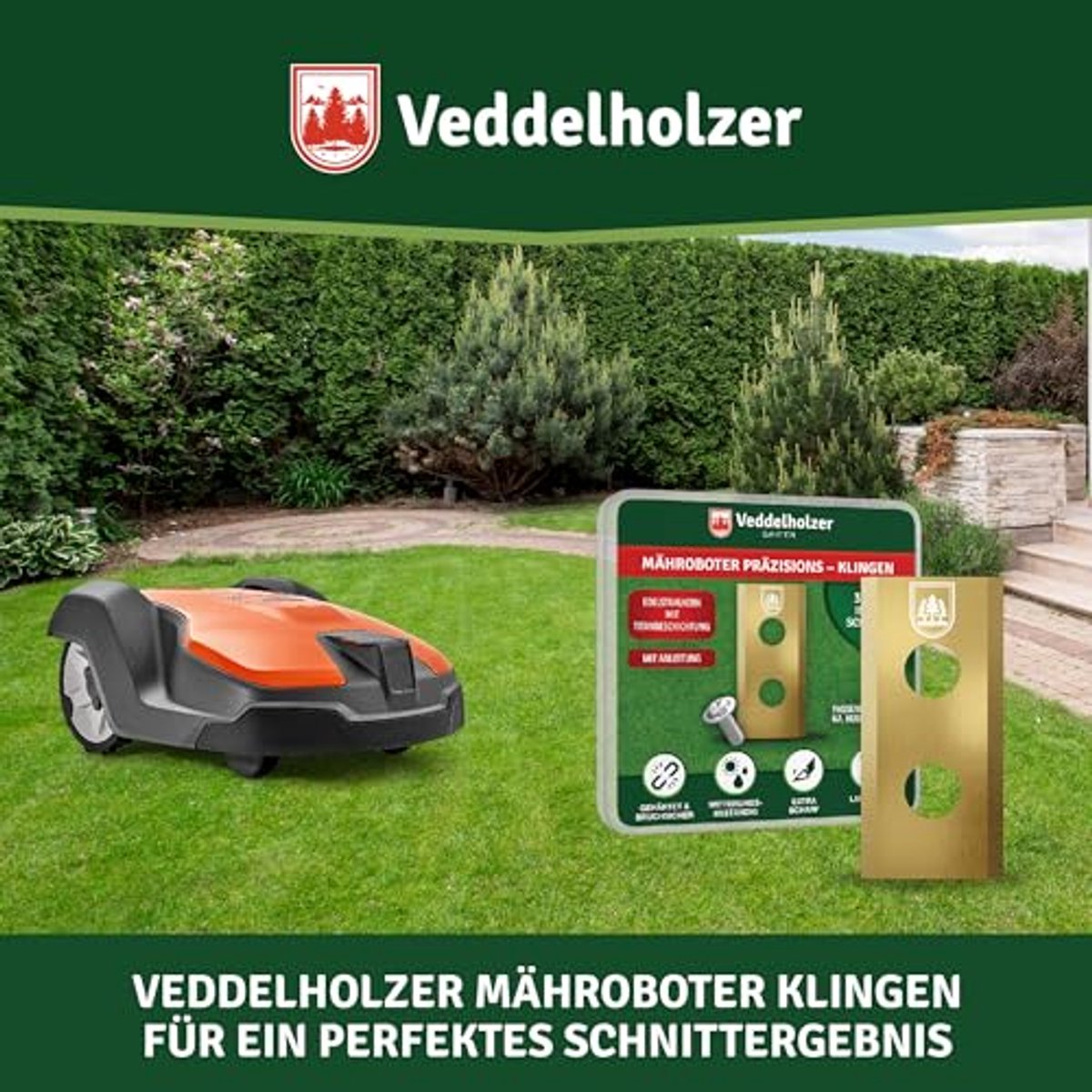 Afbeelding 3 van 30 Robotmaaier Messen van Roestvrij Staal met Titanium Coating - Reservemessen voor Diverse Merken