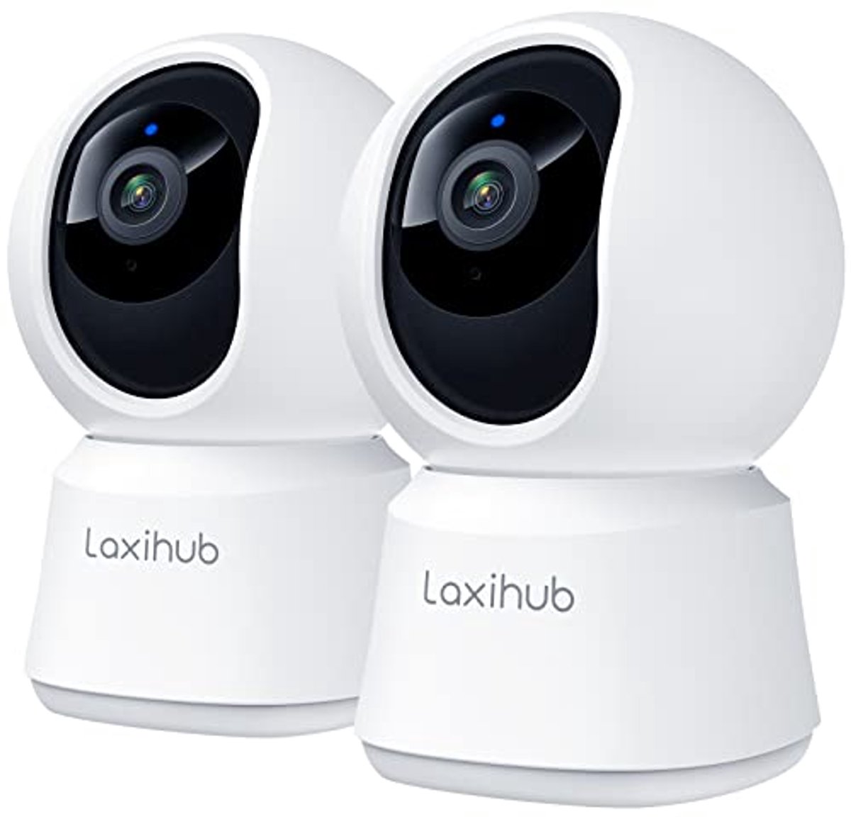 Draadloze Bewakingscamera voor Binnen - 1080p HD, Nachtzicht, Bewegingsdetectie, Bidirectionele Audio, Compatibel met Google en Alexa (2 Stuks)