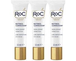 RoC Retinol Correxion Line Smoothing Oogcrème - 3 x 15 ml - Voordeelverpakking