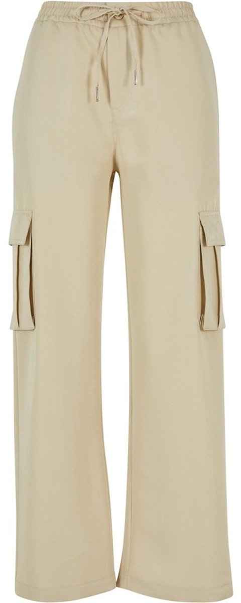 Urban Classics Viscose Straight Leg Cargobroek S Beige