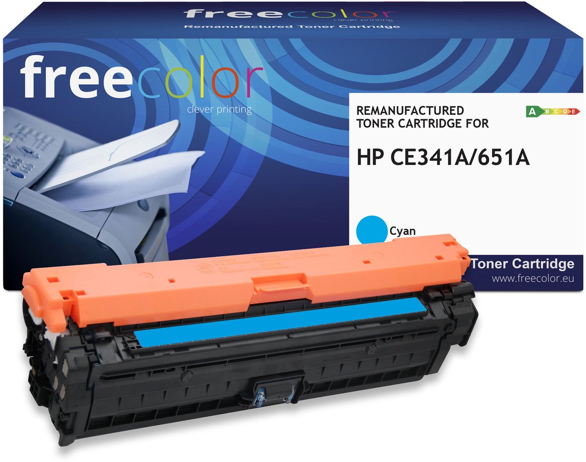 Free Color toner (replaces HP 651A CE341A) cyan 16000p CC