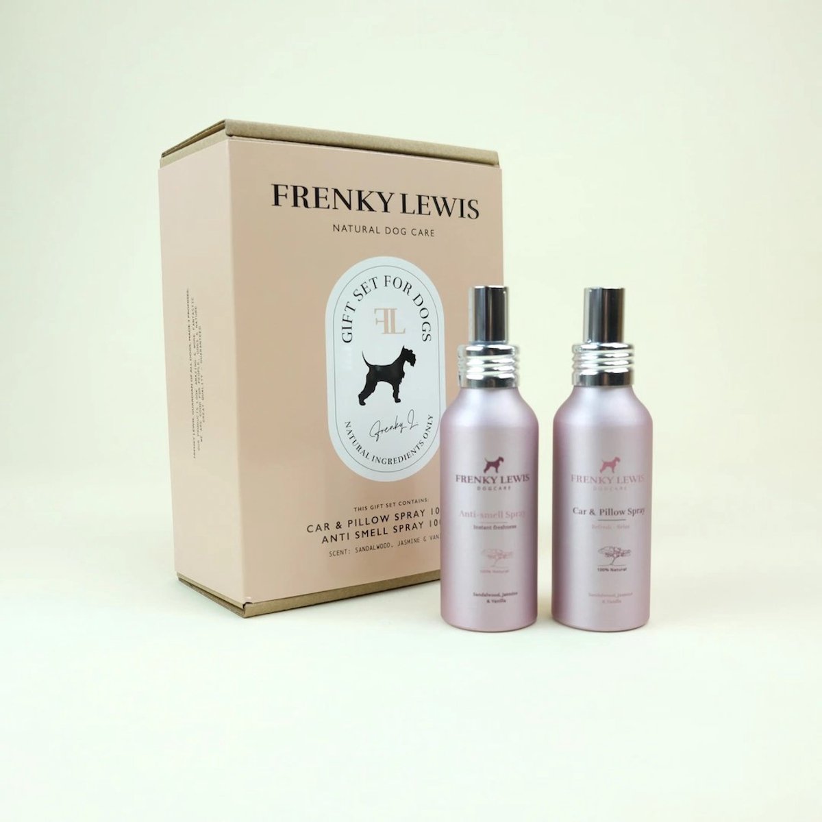 Gift Set 100ml Car & Pillow Spray + 100ml Anti Smell Spray - Sandalwood, Jasmine, Vanilla