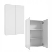 STAMAR - Meuble de salle de bain suspendu 60x90, Planches brillantes, fermeture amortie - Wit