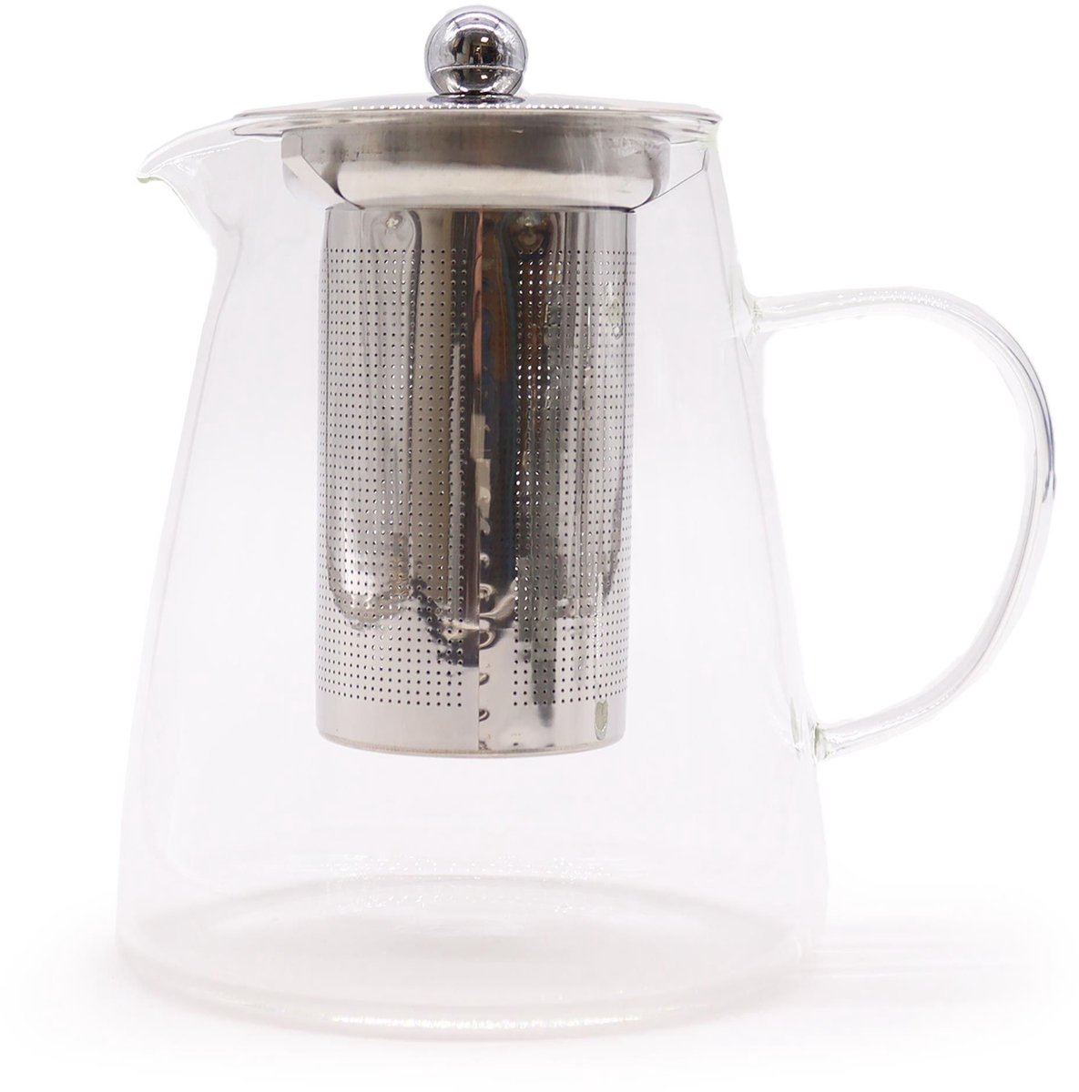 Glazen theepot met infuser - flesvorm - 950 ml