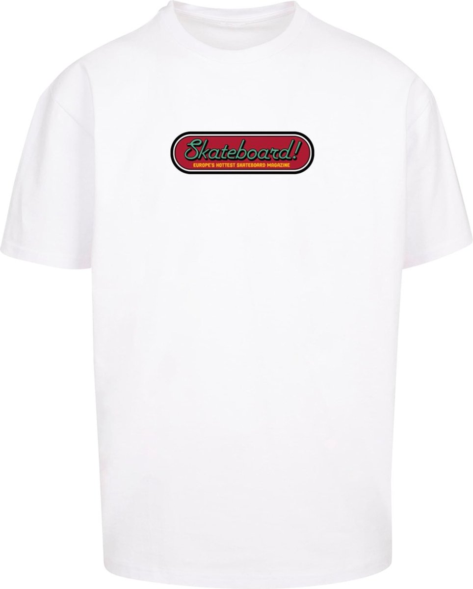 Merchcode - The Skateboard Magazin Cover No 11 Oversize Heren T-shirt - L - Wit