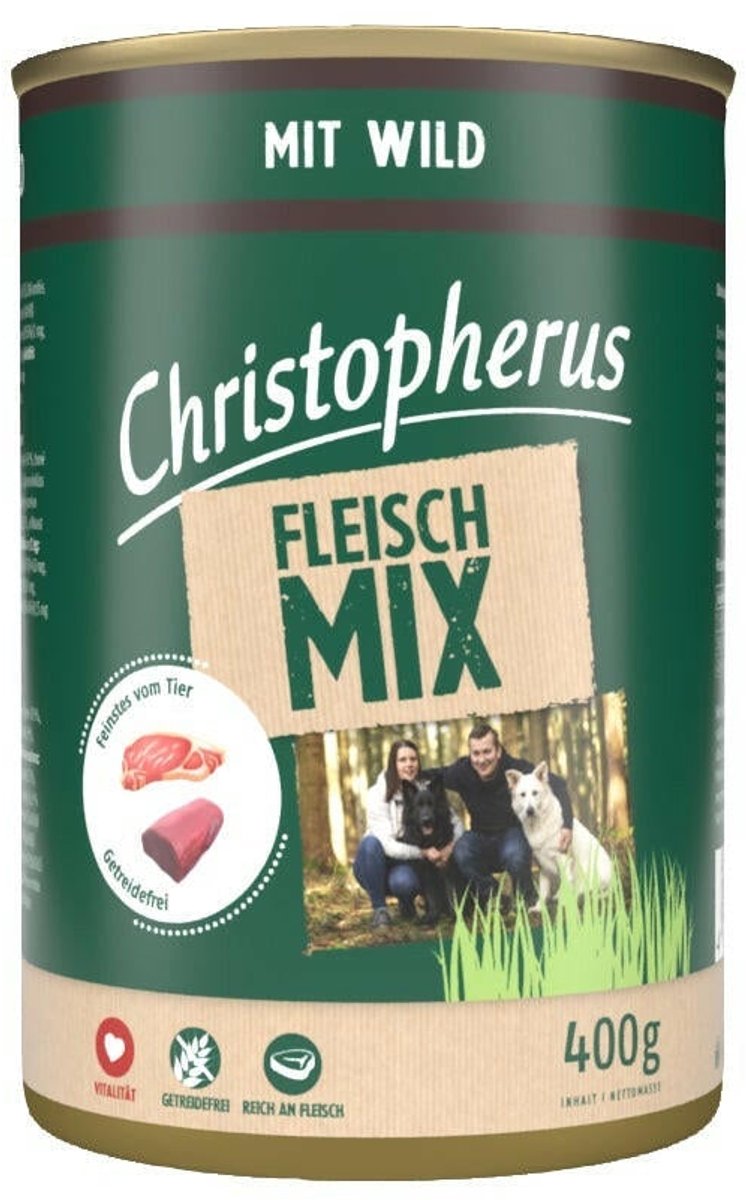 Christopherus vleesmix 6x400g - met wild