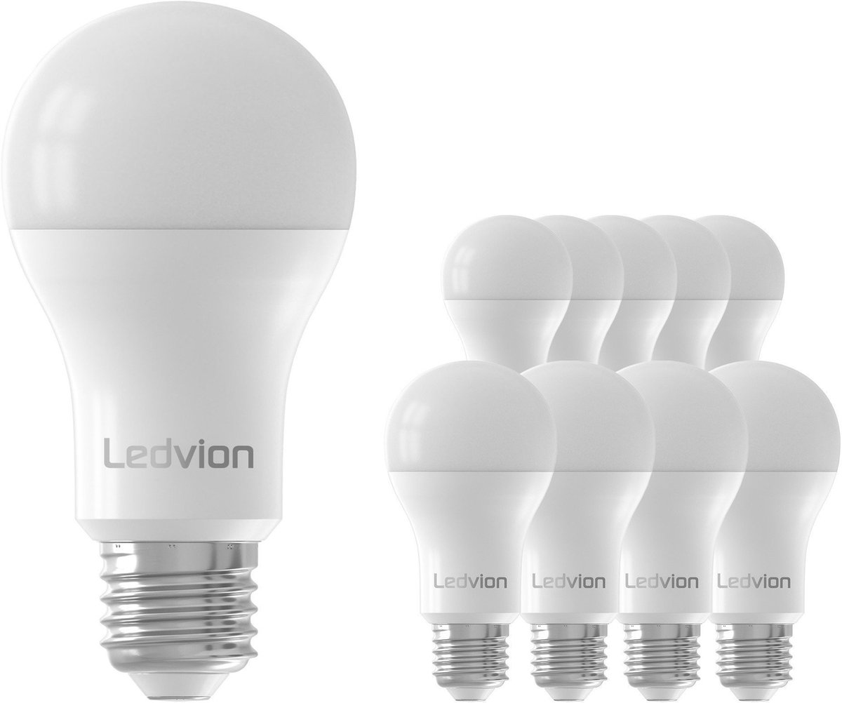 Ledvion - 10X E27 LED Lamp - 2700K - 8.8W - 806L