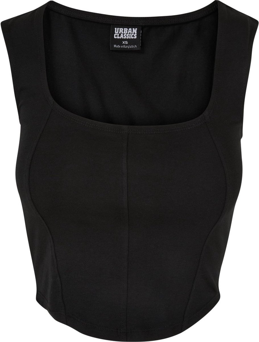 Urban Classics Short Corsage Mouwloze top 5XL Zwart