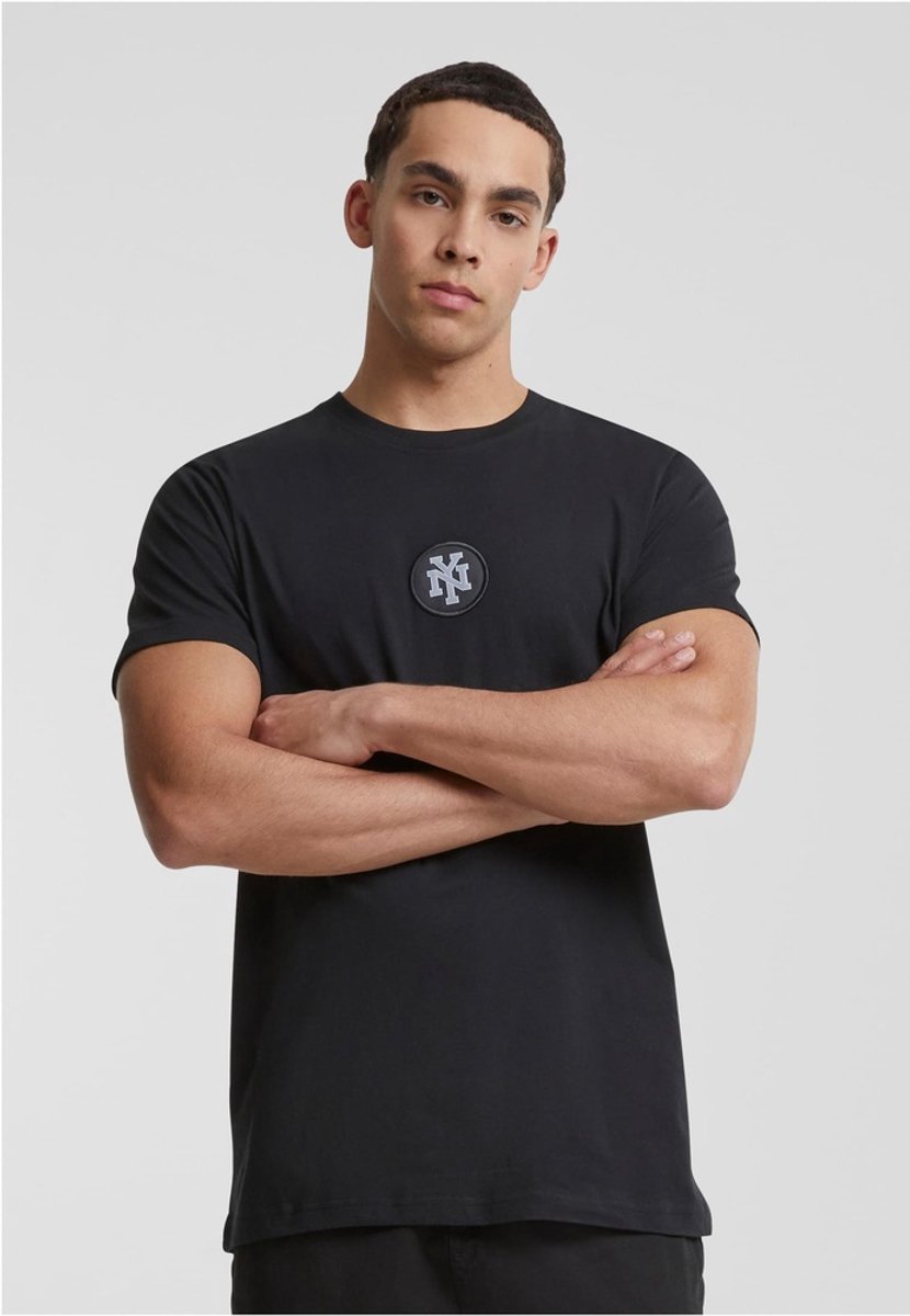 Mister Tee NY Patch Heren T-shirt M Zwart