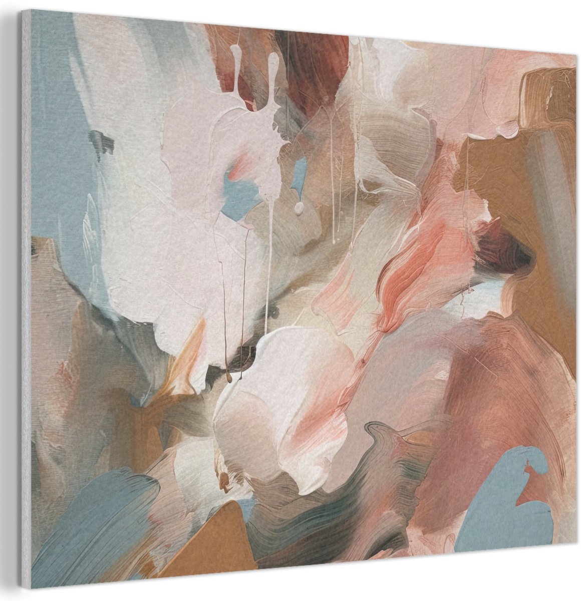 Akoestisch wandpaneel 80x60 cm - Vilt schilderij Verf - Kleuren - Abstract - Kunst - Akoestische panelen - Geluidsdempende wanddecoratie - Geluidsisolatie woonkamer - Muurdecoratie geluidspanelen