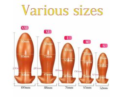 Anale-Dildo-Plug-Dong-Geribbelde-Kont-Enorme-Extra-Grote-XXL-voor-Mannen-Vrouwen-Seks-Speelgoed-M