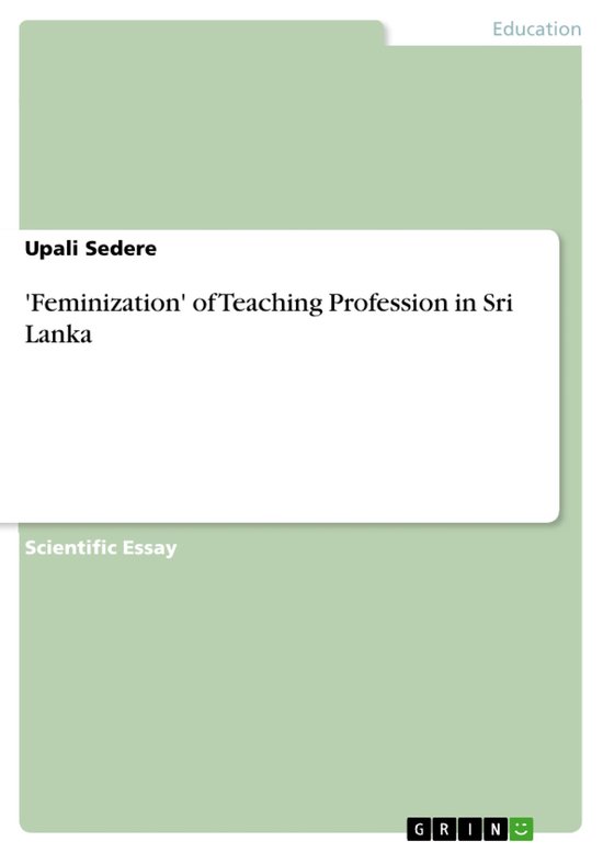 'Feminization' of Teaching Profession in Sri Lanka - cover