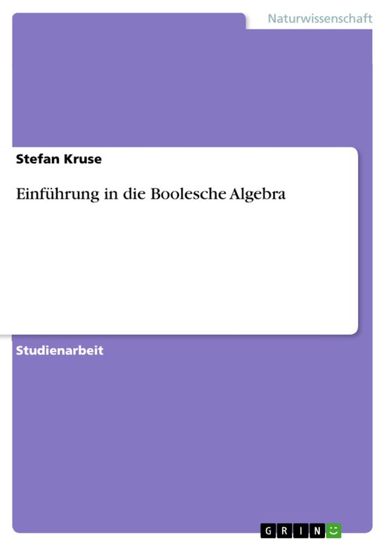Einführung in die Boolesche Algebra - cover