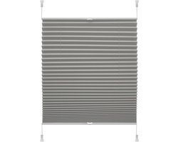 YOURSOL EASYfix Thermoplisse Verona 105 x 150 cm in grijs, plisségordijn zonder boren, 2 bedieningsrails