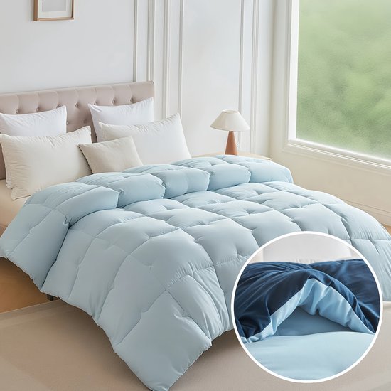 Komfortec Dekbed 200 x 200 cm, warm dekbed voor mensen met een allergie, deken anti-allergische deken voor 2 personen, wit