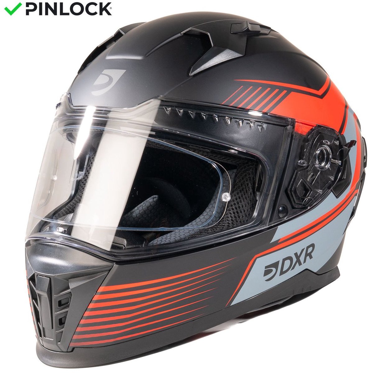 MOTOBLOUZ EROS NEO Integraalhelm - ECE 22.06 gekeurde Helm Scooter, Motor & Brommer - Heren & Dames - Zwart/Rood - M