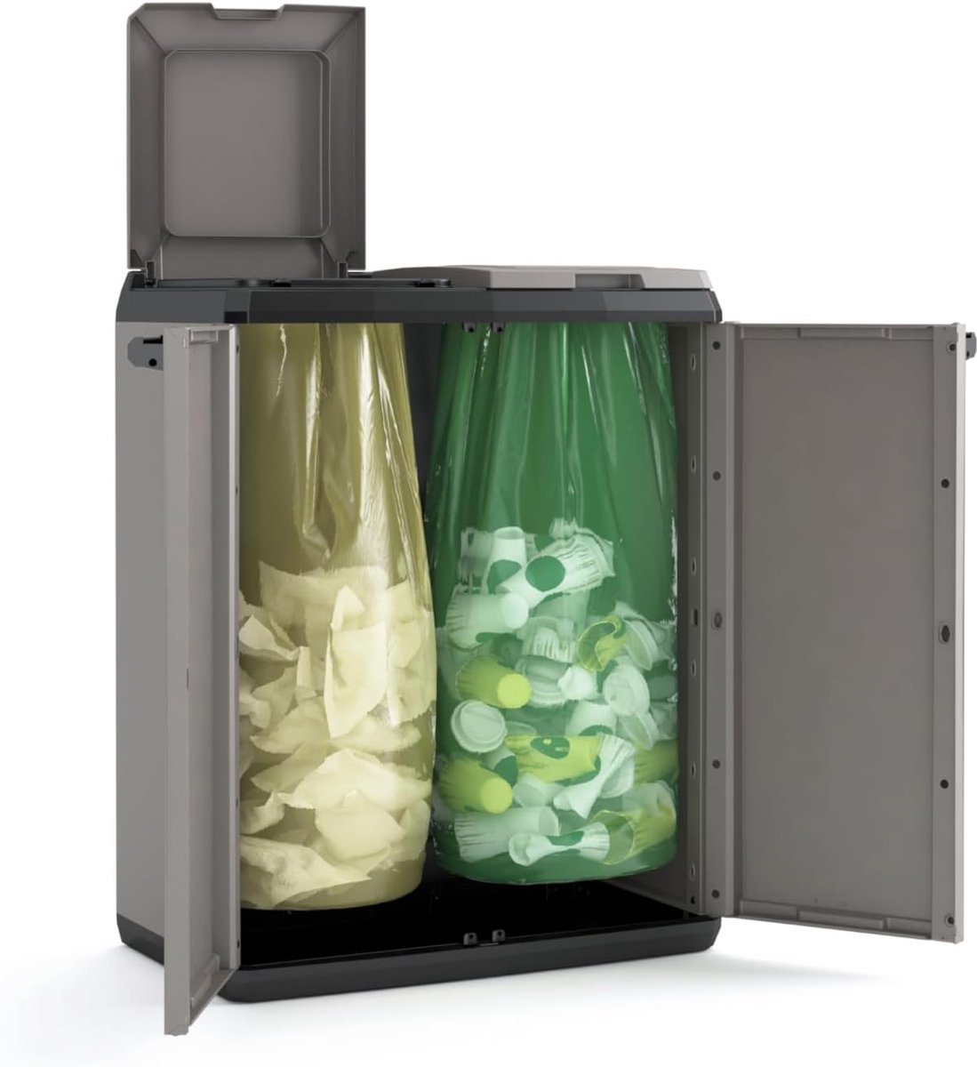 Split Basic Recyclingkast voor Afvalscheiding - 68 x 39 x 85 cm