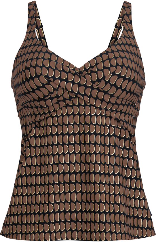 Sixyotie Eendelige badjurk met bloemenpatroon, badpak met zachte voering en shorts, badmode voor grote maten, witzwart, XXL