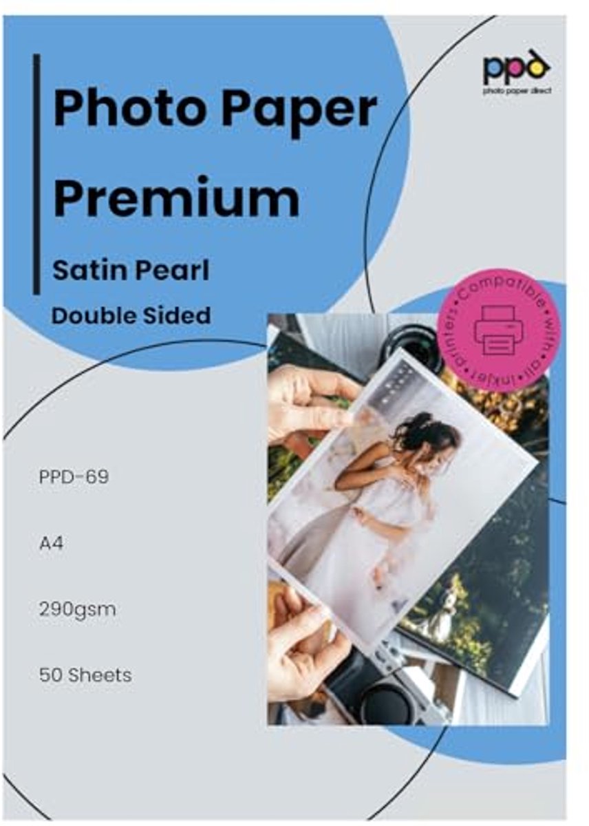 A4 Premium Fotopapier 290g Dubbelzijdig Bedrukbaar - Satijn Afwerking