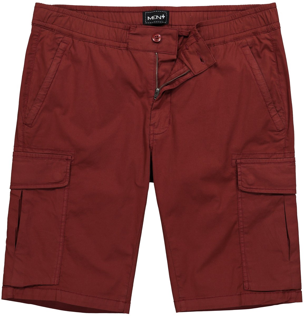 Men Plus - Heren - Cargo-Bermuda buikvriendelijk relaxed fit - Koperbruin - Maat 54