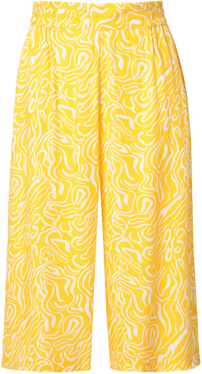 Studio Untold - Dames - Culotte wijde pijpen wave print - Mango - Maat 52