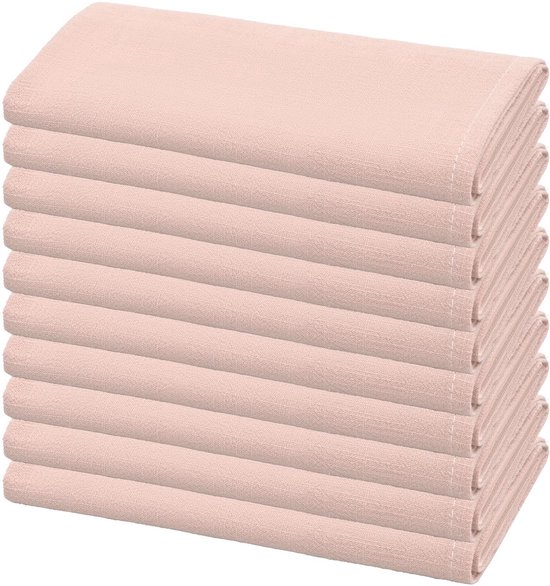 SYSUII 12 stuks stoffen servetten, katoen, mousseline servetten, stof, tafelservetten, 43 x 43 cm, wasbare servetten, tafeldecoratie voor feesten, bruiloft, verjaardag, café, restaurant, keuken, kaki
