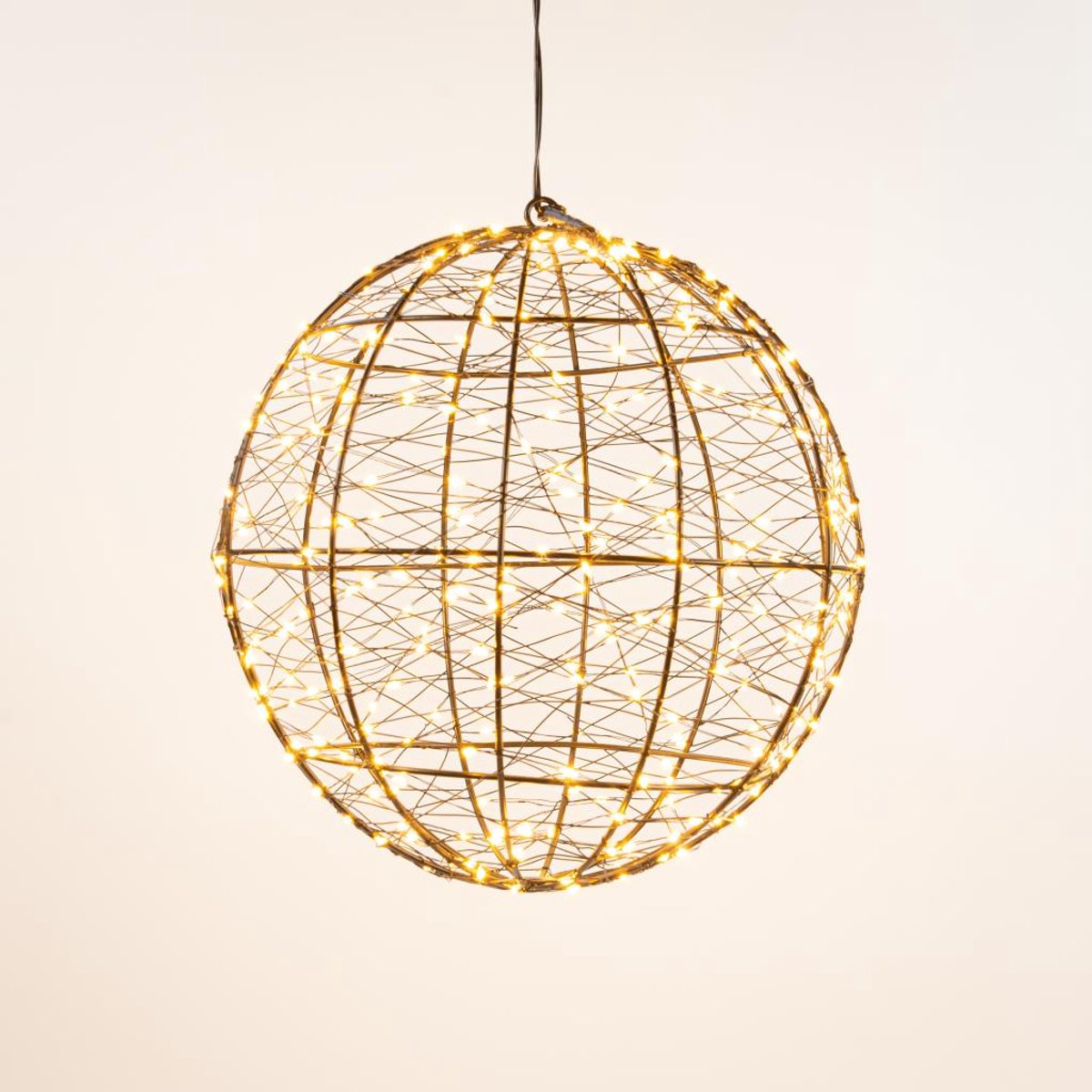 Kerstlichtbol met timer en dimmer klassiek warm - 300 LED klassiek warm - Ø 25 cm