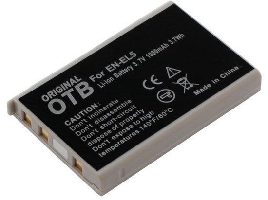 Lithium-Ion EN-EL5 camera accu 1100mAh voor Nikon Coolpix 3700 P100 S10 en meer