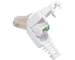 Toolless CAT5/CAT6 RJ45 connector met netwerkplug huls