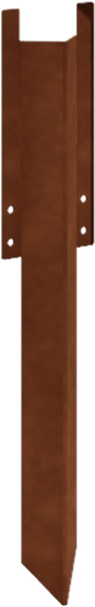 Cortenstaal grondpin - Hoogte borderrand 34 / 37,5 cm - Roestkleur - MySteel