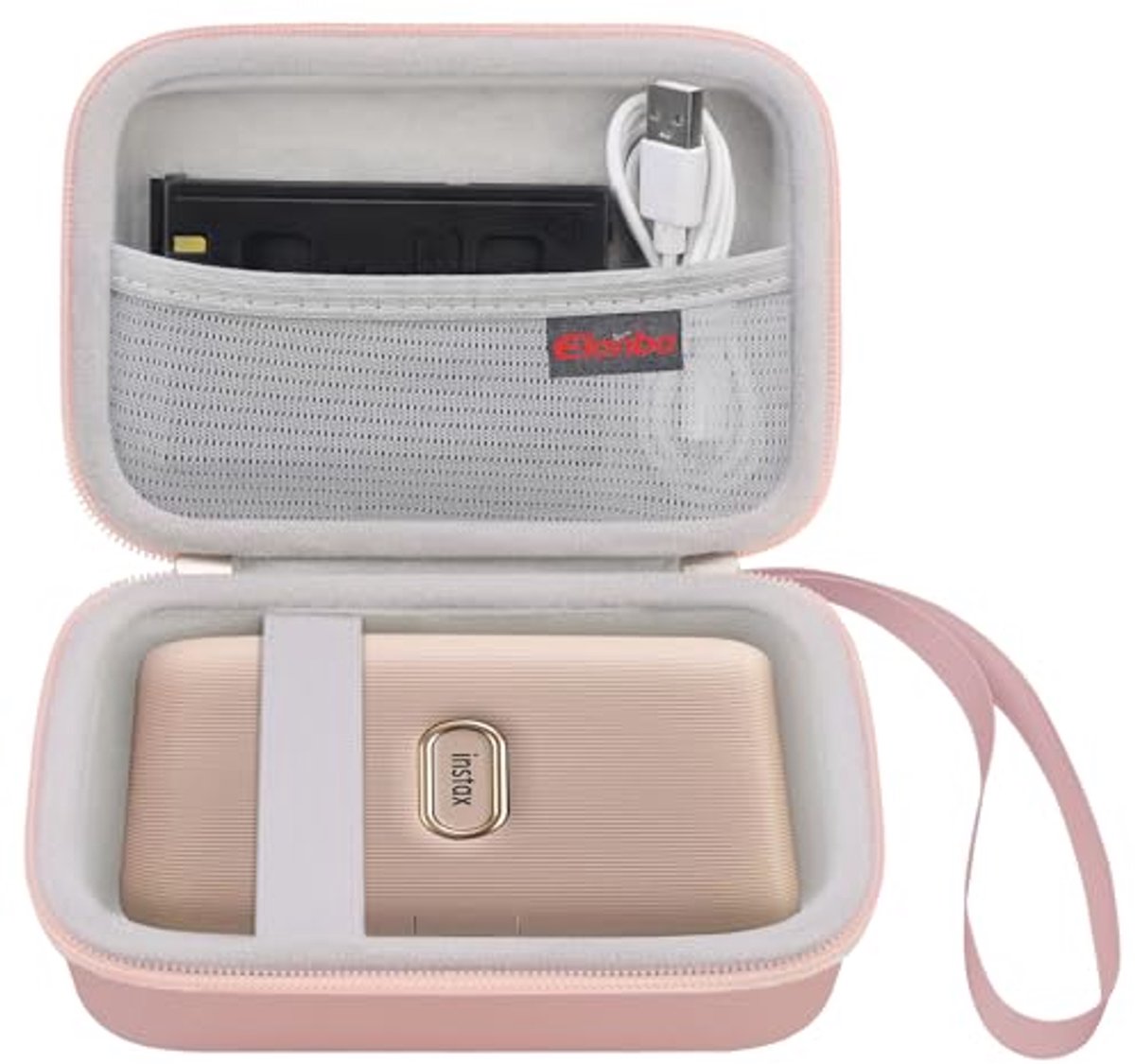 Draaghoesje voor Fujifilm Instax Mini Link Smartphone Printer - Roze Goud