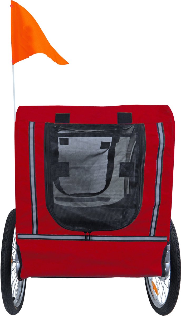 Fietskar Runner 2 rood/grijs 80 x 70 x 90 xm tot 40 kg van VidaXL — afbeelding 3