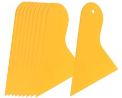 10 stuks kunststof schraper voor het verwijderen van stickers, kunststof spreider voor het aanbrengen van vulmiddelen, plamuur, glazuur, kit en verf