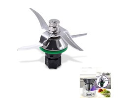 Vervangende messen voor Thermomix blender - Accessoires voor keukenmachines van roestvrij staal - Geschikt voor vervanging van de Thermomix TM5/TM6 keukenmachine, mengen en hakken van ingrediënten, noten malen, deeg kneden - Zilver