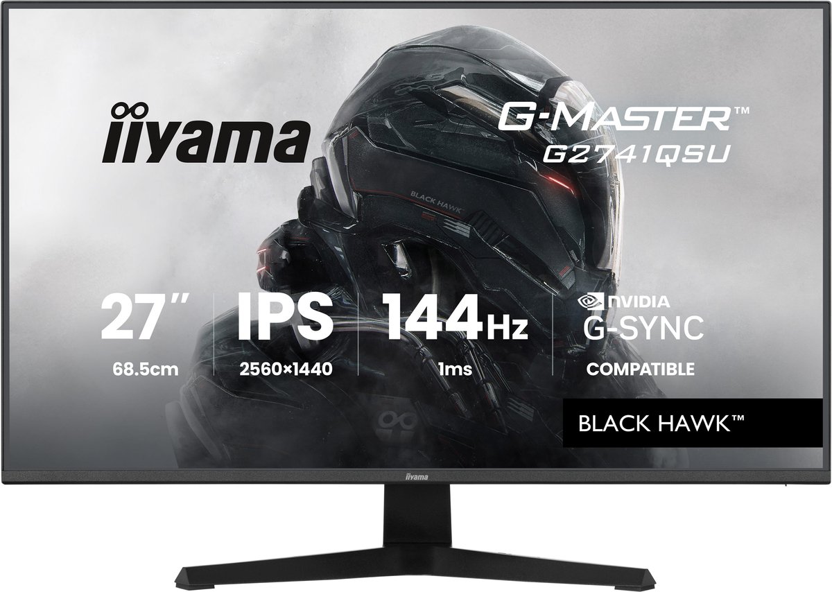 iiyama G-Master G2741QSU-B1 Black Hawk - 27 inch - QHD - IPS - 144 Hz - iiyama - €149,00