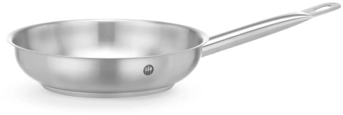 HENDI Koekenpan - roestvast staal - 21,5 cm - inductie - zilver - zonder deksel