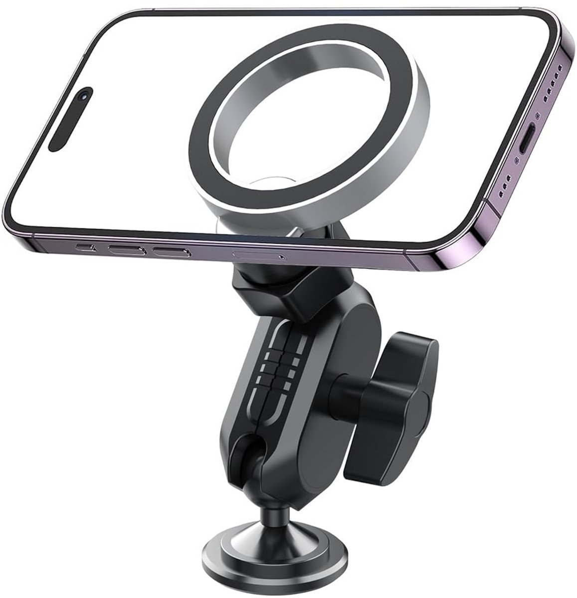 Telefoonhouder voor auto, magnetische telefoonhouder, autotelefoonhouder voor auto's, universeel, verstelbare autotelefoonhouder met 360° magnetische rotatie