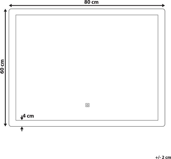 Beliani CORROY - Miroir LED- Argent - Glas