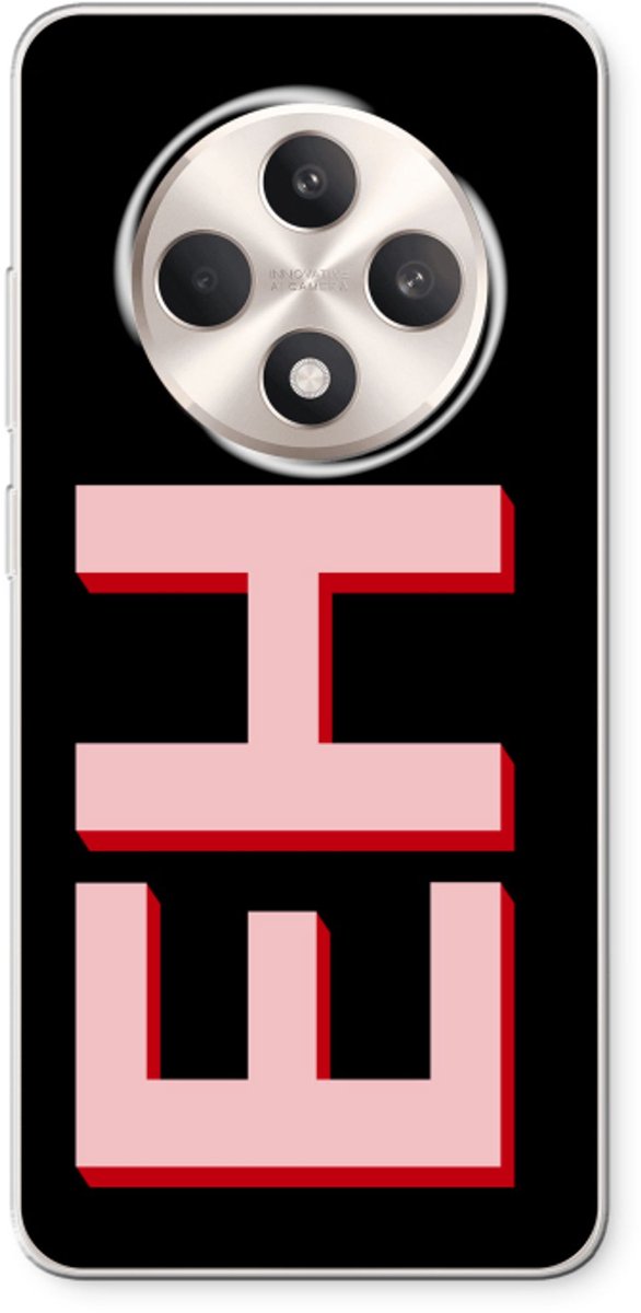 Gepersonaliseerd - Case Company® - Hoesje geschikt voor Oppo Reno12 F hoesje - Monogram - Soft Cover Telefoonhoesje - Bescherming aan alle Kanten en Schermrand