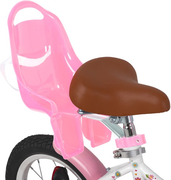 Joystar Little Daisy Meisjesfiets - 14 Inch - Mandje - Poppenzitje - Zijwieltjes - Bel - Handrem - Wit van JOYSTAR — afbeelding 4