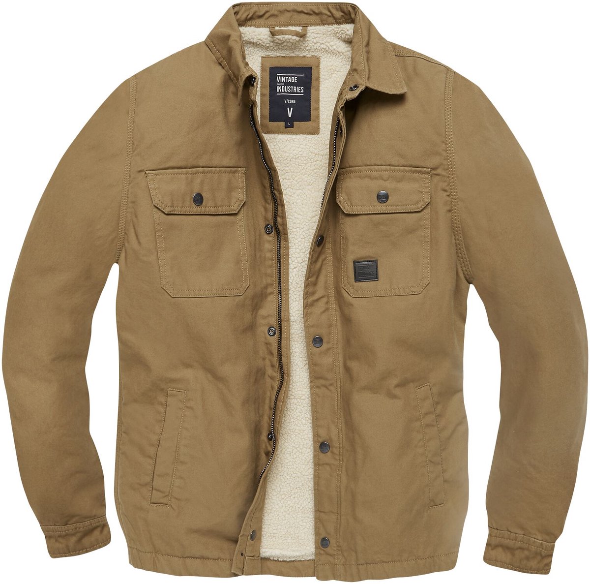 Vintage Industries Dean Sherpa Heren Tussenseizoensjas zand Tan