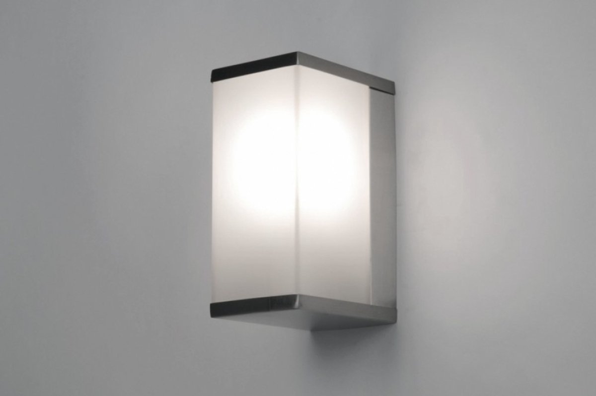 Lumidora Wandlamp 30249 - Voor buiten - DORIEN - E27 - 6.0 Watt - 500 Lumen - 2700 Kelvin - Wit - Aluminium - Kunststof - Buitenlamp - IP44 - Met Sensor