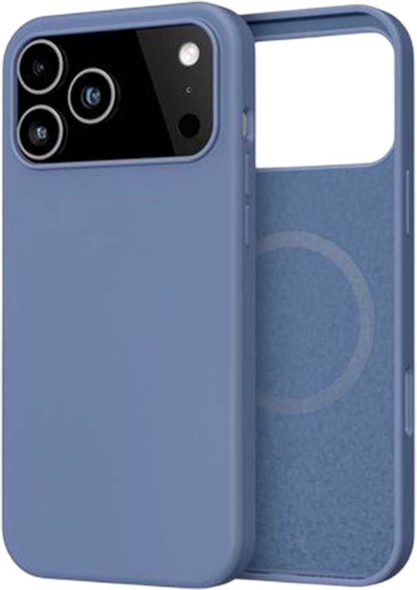 MYWAY, Siliconen Hoesje Geschikt voor Apple iPhone 17 Pro Max Compatibel met MagSafe, Blauw