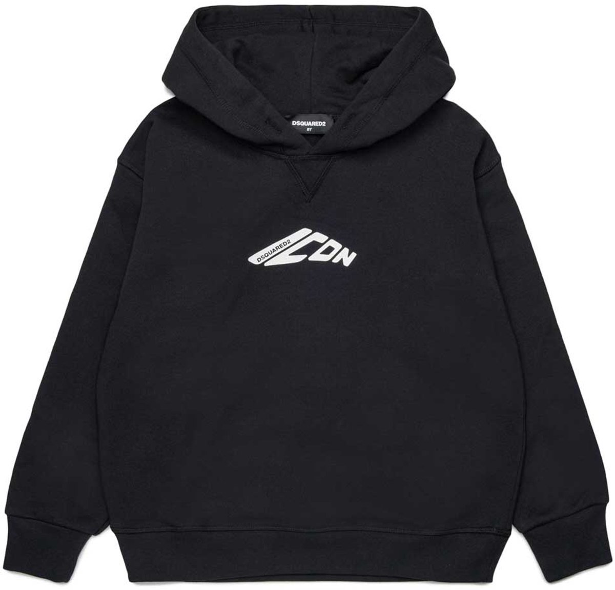 Oversized Cotton Hoodie Kids - Black Sweaters
