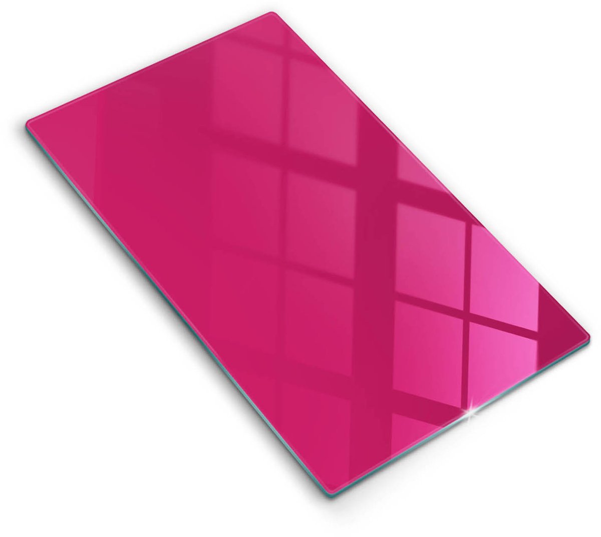 Wallfluent Glazen Snijplanken - Roze Snijplanken Glas - 30 cm x 52 cm - Donkerroze Snijplanken van Glas - Glazen Serveerplank - Glazen Snijplank Voor Keuken - Antislip Glazen Snijplank