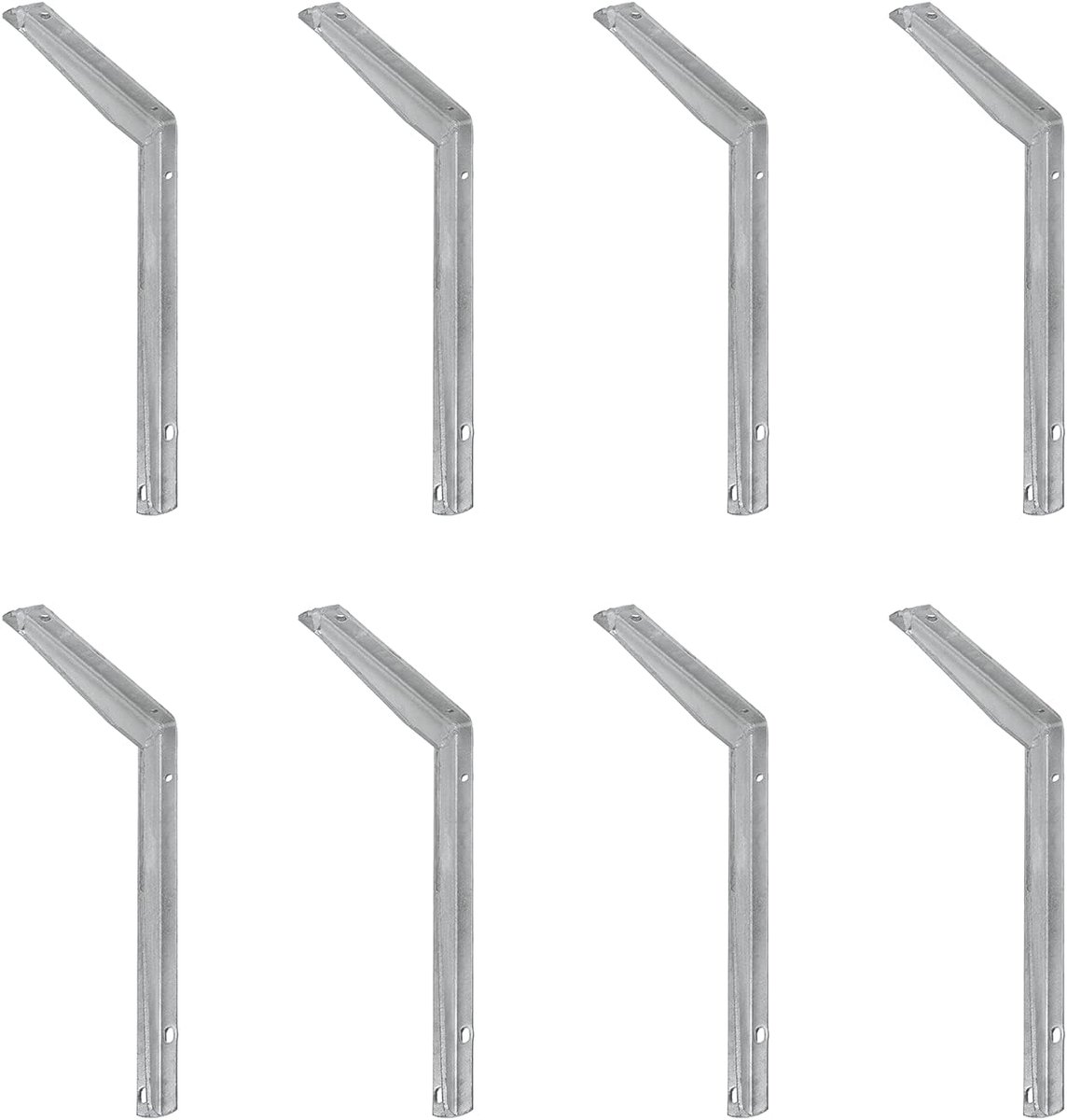 siwitec T-profielconsole 300 x 550 x 40 mm van thermisch verzinkt staal in een set van 8, plankconsole, zware console met een draagvermogen van 300 kg