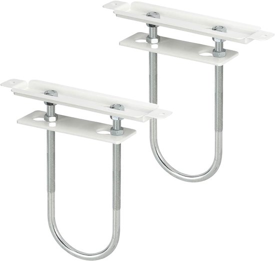 Support de radiateur siwitec Vario en lot de 2, blanc, support de radiateur pré-assemblé pour radiateurs à ailettes