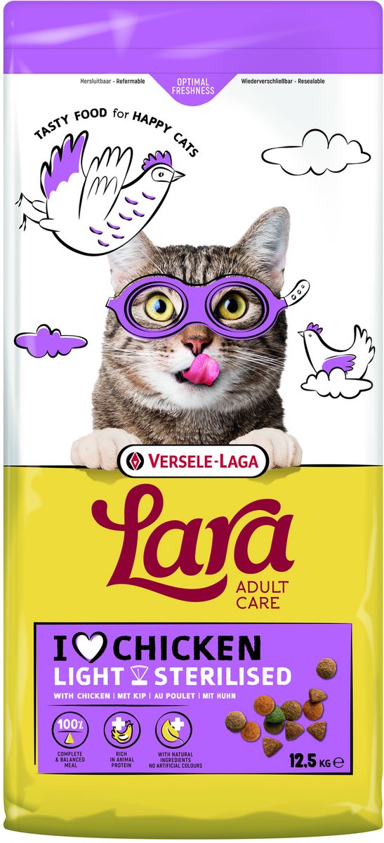 Lara Adult Care Light Sterilised Kip - Kattenvoer - 12.5 kg