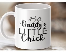 Mok Daddy's Little Chick, Schattige Vaderdag Mok, Liefdevolle Papa Geschenk, Nieuwe Papa Koffiemok, Pasen Kuiken Mok, Papa Dochter Mok