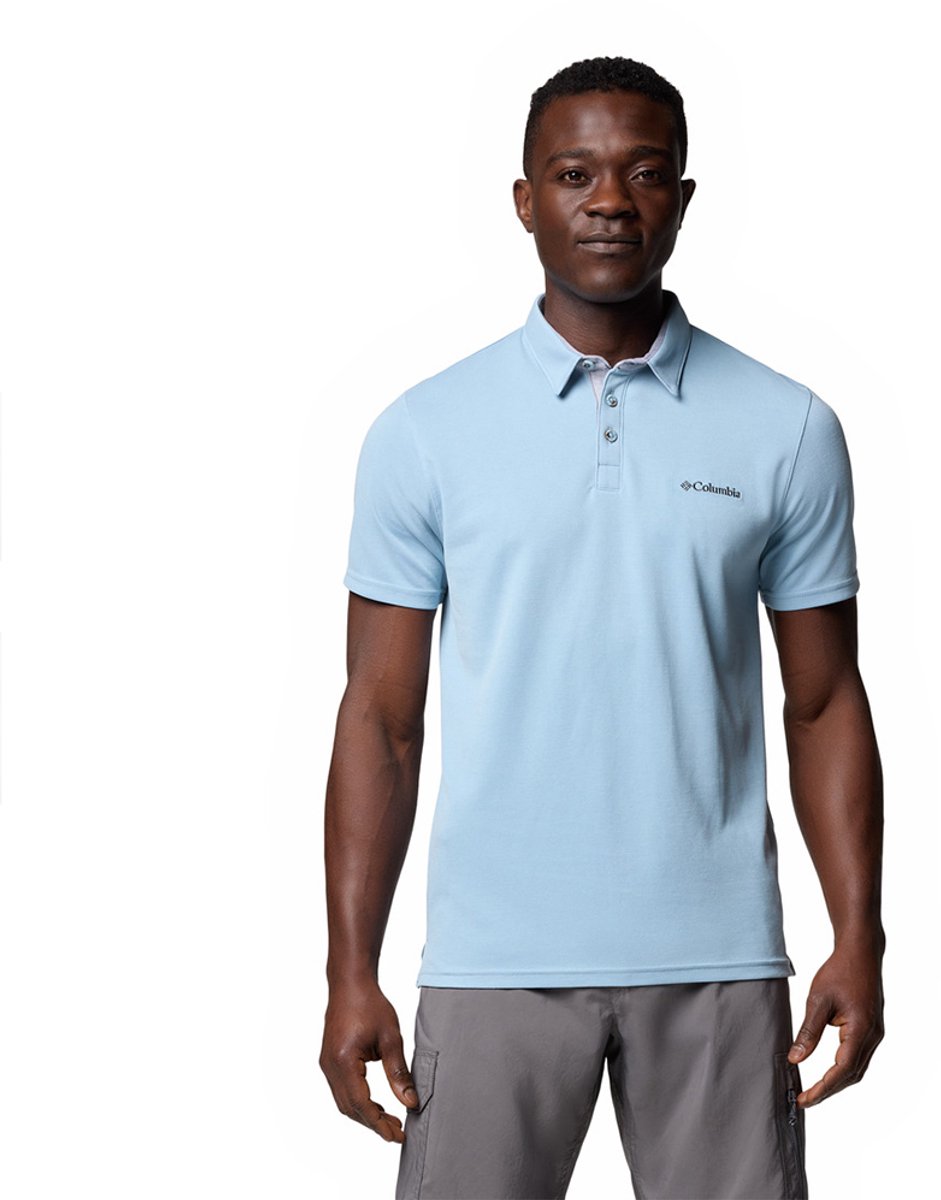 Columbia Nelson Point™ Korte Mouw Poloshirt Man Blauw